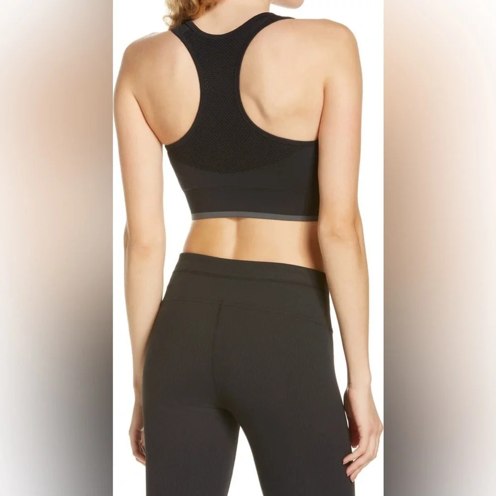 Zella Pulse Seamless Sports Bra, BLACK, Size Medium, NWT - Picture 3 of 10